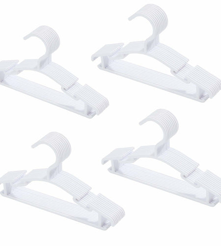 VIIBASE Baby Nursery Closet Hangers Ultra-Thin Plastic White 20 Pack