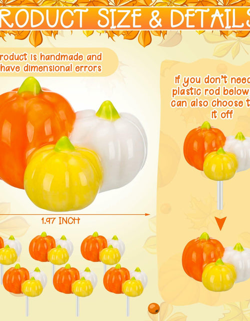Load image into Gallery viewer, Dandat 6 Pcs Mini Turkey Plates Hand Painted Ceramics Pumpkin Decor
