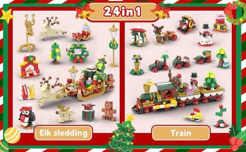 Load image into Gallery viewer, Christmas 2024 Blind Box Blocks 24-Day Countdown Calendar Kids 8-12
