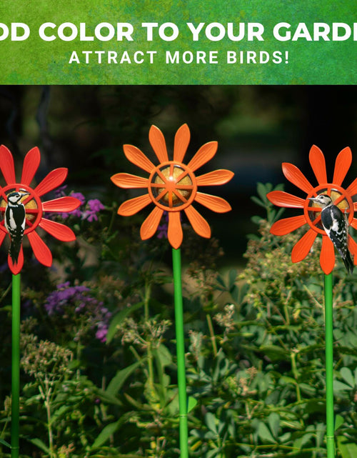 Load image into Gallery viewer, Nature Anywhere Fun Flowers Suet Feeder 3 Pack Outdoor Hanging Bird Feeder
