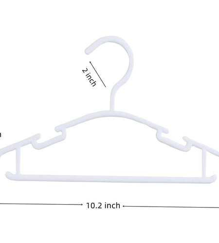 VIIBASE Baby Nursery Closet Hangers Ultra-Thin Plastic White 20 Pack
