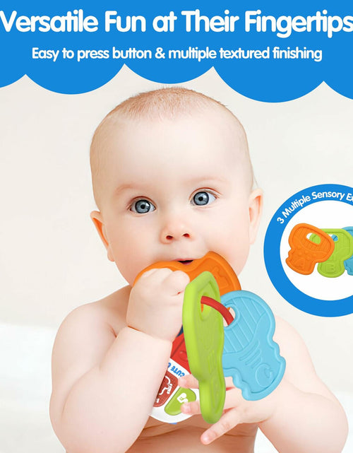 Load image into Gallery viewer, Baby Teething Toys Montessori Sensory Car Key Teether Music Light 0-18M
