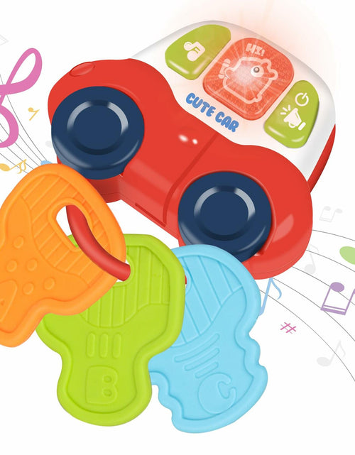 Load image into Gallery viewer, Baby Teething Toys Montessori Sensory Car Key Teether Music Light 0-18M
