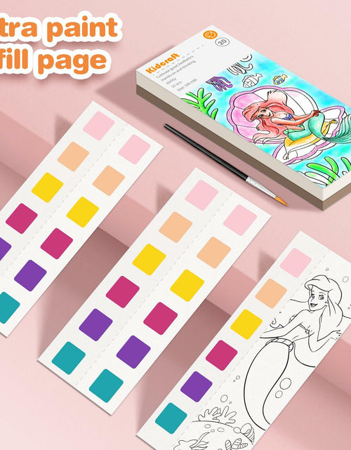 Load image into Gallery viewer, Paint with Water Mermaid Coloring Book Kit Travel Toy Mess Free for Kids

