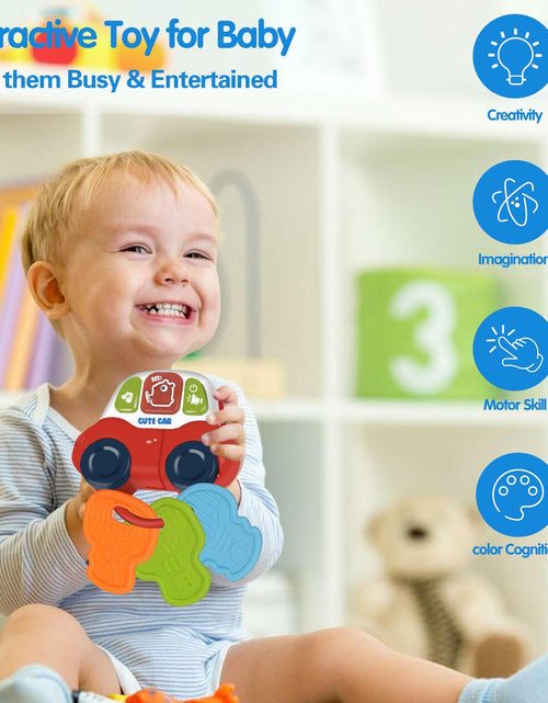 Load image into Gallery viewer, Baby Teething Toys Montessori Sensory Car Key Teether Music Light 0-18M
