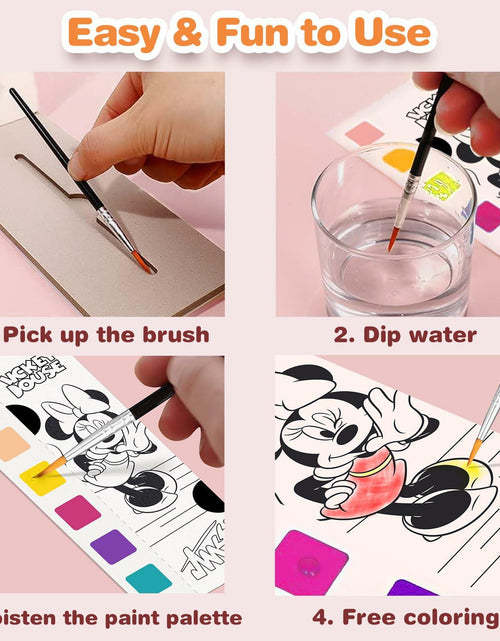 Load image into Gallery viewer, Paint with Water Mermaid Coloring Book Kit Travel Toy Mess Free for Kids
