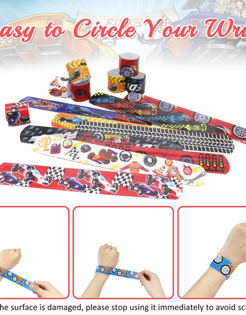 Load image into Gallery viewer, Acehome 48 PCS Kids Slap Bands Wristbands Bulk Vinyl Rolls Car

