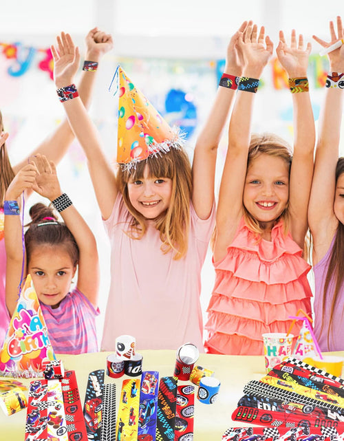 Load image into Gallery viewer, Acehome 48 PCS Kids Slap Bands Wristbands Bulk Vinyl Rolls Car
