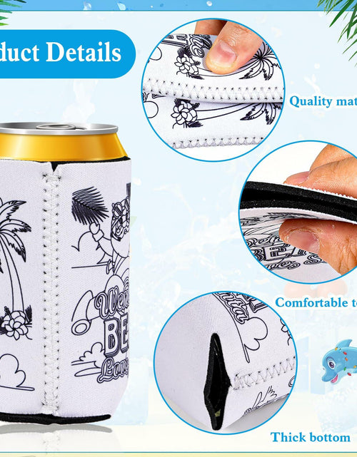 Load image into Gallery viewer, HOWAF 8pcs Christmas Coloring Crafts Sleeves for Kids Tropical Fun
