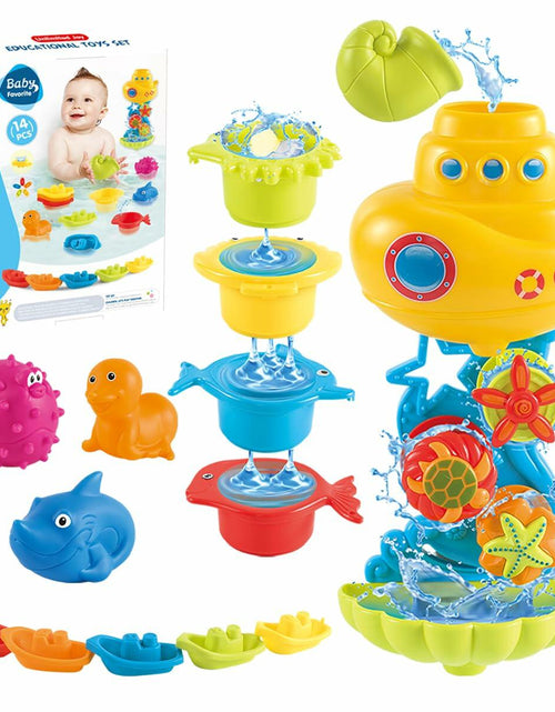 Load image into Gallery viewer, Cosaway Baby Bath Toys Ocean Animal Sprinkler Beach Pool Set 6-12 Months
