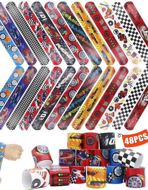 Load image into Gallery viewer, Acehome 48 PCS Kids Slap Bands Wristbands Bulk Vinyl Rolls Car
