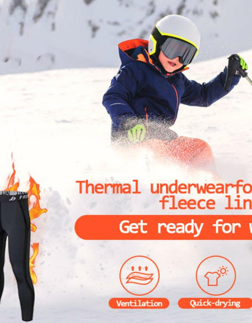 Load image into Gallery viewer, Muzikin Kids Thermal Underwear Set Fleece-Lined Warm Moisture-Wicking Size 26
