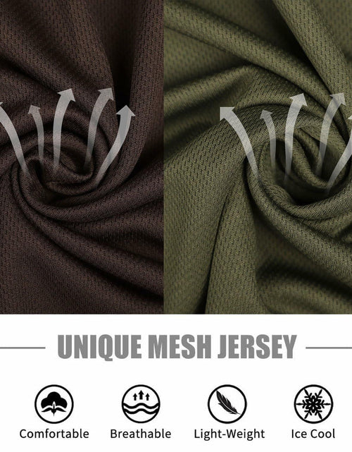 Load image into Gallery viewer, Fastkoala Men's Quick Dry Workout Shirt Short Sleeve ArmyGreen Grey Size M
