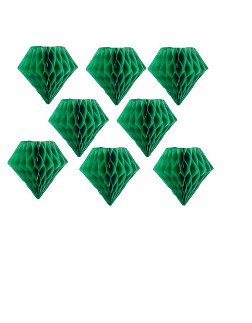 Load image into Gallery viewer, ZGjoy 8pcs 10in Green Paper Diamond Honeycomb Balls Decoration
