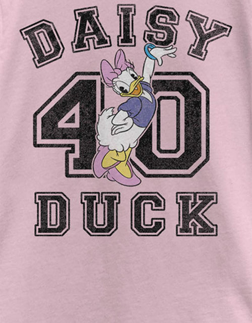 Load image into Gallery viewer, Disney Daisy Duck Girls Light Pink Solid Crew Tee Shirt XL
