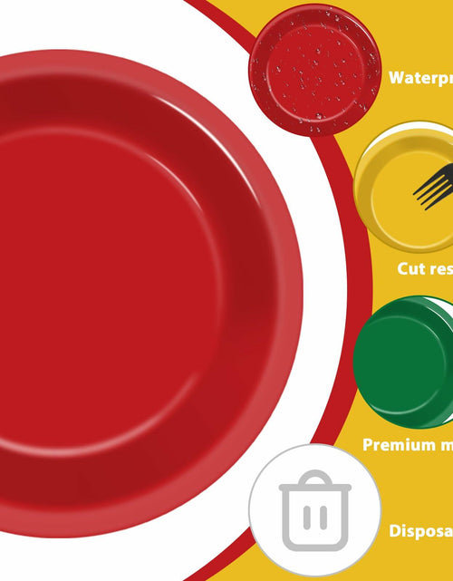 Load image into Gallery viewer, 100Pcs Christmas Paper Plates 9" Red Green Disposable Party Tableware
