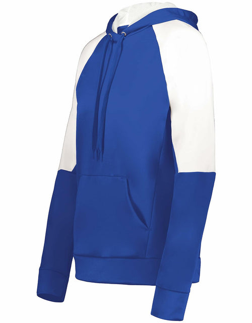 Load image into Gallery viewer, Holloway Women's Momentum Team Fleece Hoodie Royal White - Size XXL
