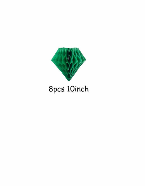 Load image into Gallery viewer, ZGjoy 8pcs 10in Green Paper Diamond Honeycomb Balls Decoration
