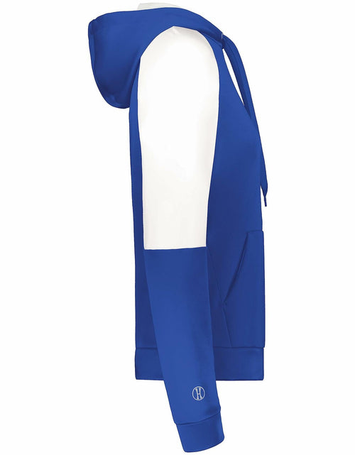 Load image into Gallery viewer, Holloway Women's Momentum Team Fleece Hoodie Royal White - Size XXL
