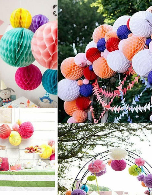 Load image into Gallery viewer, ZGjoy 8pcs 10in Green Paper Diamond Honeycomb Balls Decoration

