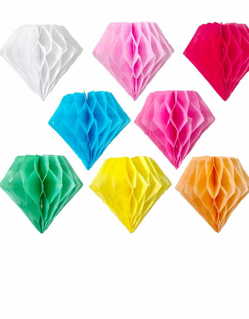 Load image into Gallery viewer, 8pcs 10in Paper Honeycomb Balls Multicolor Tissue Pom Poms Party Decor
