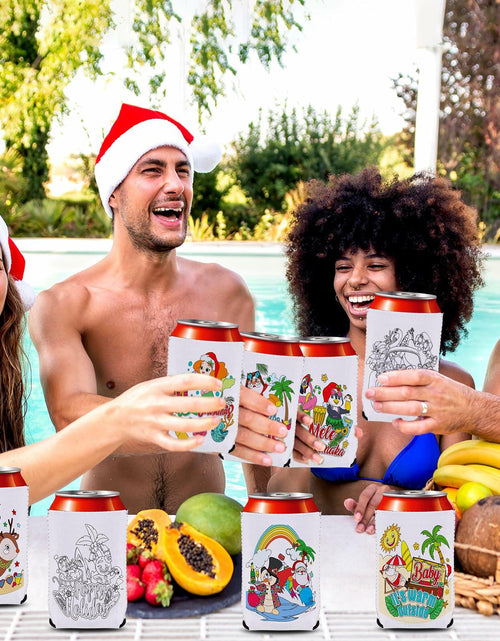 Load image into Gallery viewer, HOWAF 8pcs Christmas Coloring Crafts Sleeves for Kids Tropical Fun
