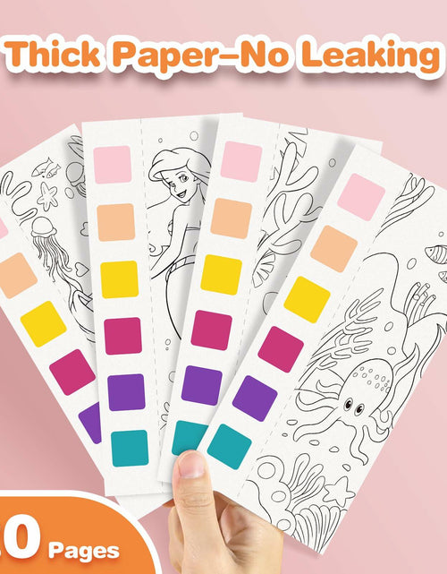 Load image into Gallery viewer, Paint with Water Mermaid Coloring Book Kit Travel Toy Mess Free for Kids
