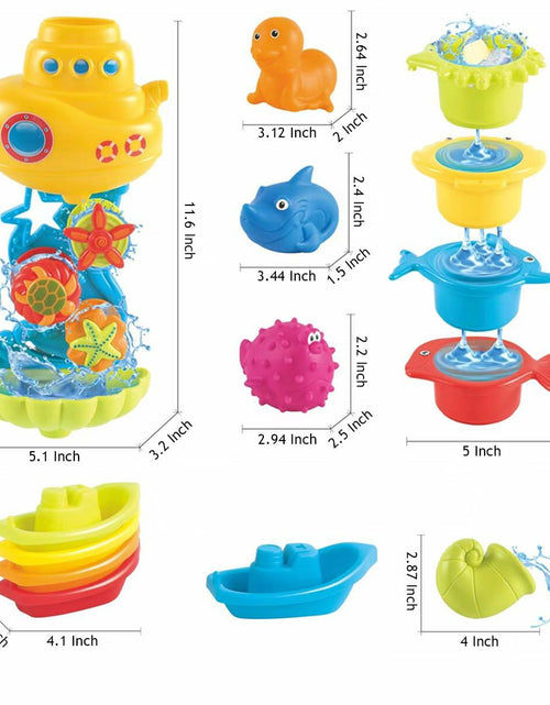 Load image into Gallery viewer, Cosaway Baby Bath Toys Ocean Animal Sprinkler Beach Pool Set 6-12 Months

