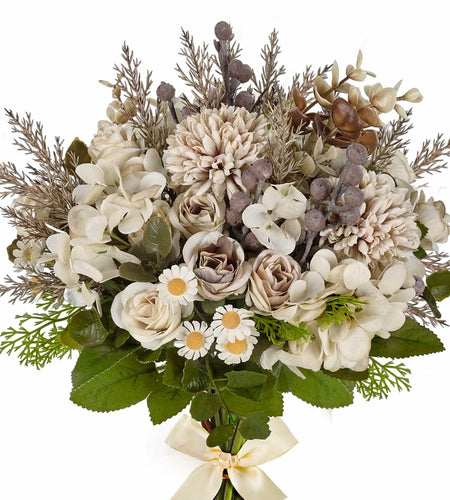 Kimkusia Silk Artificial Flowers Bridal Wedding Decor Bouquet Faux Silk Roses