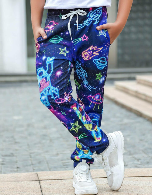 Load image into Gallery viewer, Kids Jogger Pants Tie Dye Volleyball Print Casual Sport Trousers Size 6-7
