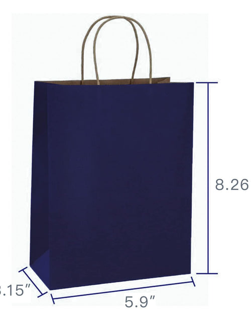 Load image into Gallery viewer, BIOBROWN Black Gift Bags with Handles 25 Pcs 5.9x3.15x8.26in Bulk Party
