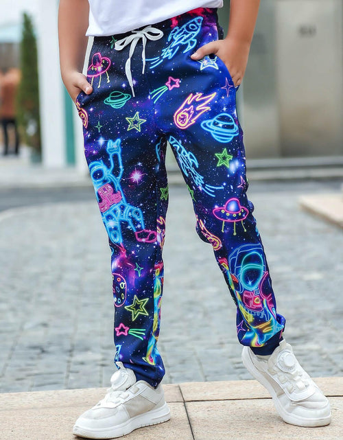 Load image into Gallery viewer, Kids Jogger Pants Tie Dye Volleyball Print Casual Sport Trousers Size 6-7
