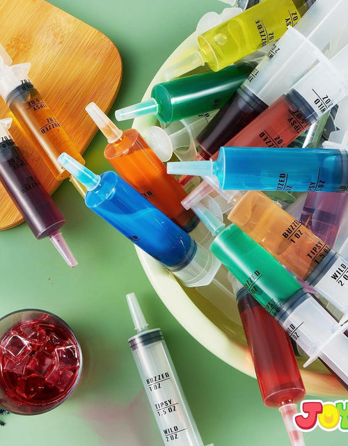 Load image into Gallery viewer, JOYIN 25-Pack 60ml Plastic Syringes with Easy-Grip Caps Reusable Tubes
