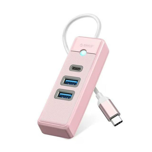 Load image into Gallery viewer, ORICO USB C Hub 3 Ports USB 3.1 to USB 3.0 Adapter Pink with 0.5ft Cable
