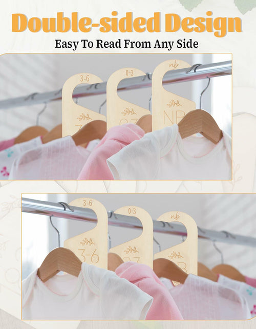 Load image into Gallery viewer, Qianyu Baby Closet Dividers Wooden Double-Sided Organizer Set of 7
