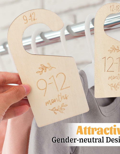 Load image into Gallery viewer, Qianyu Baby Closet Dividers Wooden Double-Sided Organizer Set of 7
