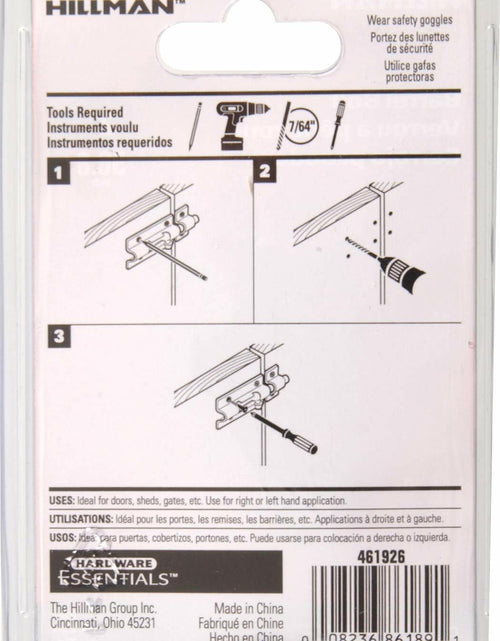 Load image into Gallery viewer, Hillman Hardware Essentials Barrel Bolt Zinc-Plated 2"
