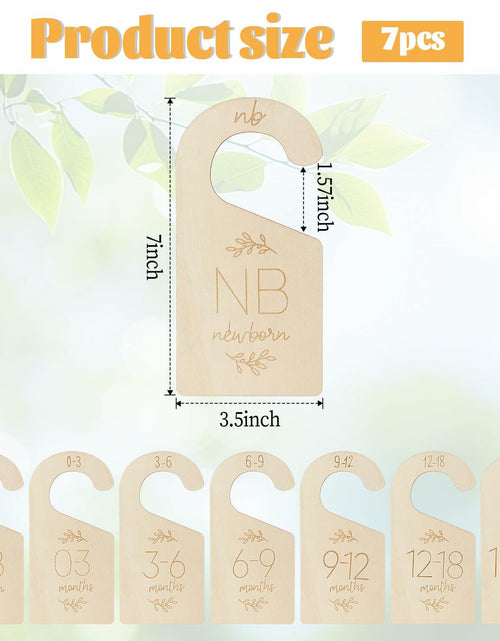 Load image into Gallery viewer, Qianyu Baby Closet Dividers Wooden Double-Sided Organizer Set of 7

