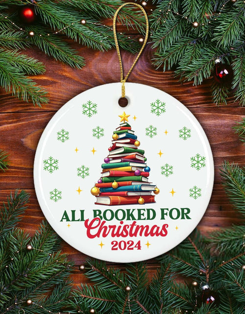 Load image into Gallery viewer, NewEleven Ceramic Christmas Ornament Book Lovers Gift Bookshelf Decor

