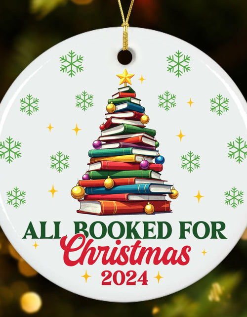 Load image into Gallery viewer, NewEleven Ceramic Christmas Ornament Book Lovers Gift Bookshelf Decor
