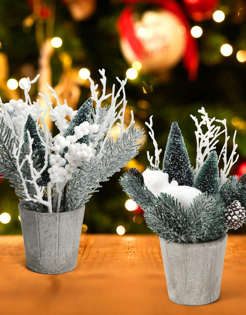 Load image into Gallery viewer, SUPREME 2PCS Mini Xmas Tree Tabletop Decor Artificial Indoor Holiday
