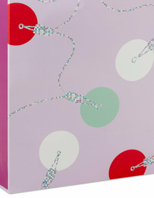 Load image into Gallery viewer, Hallmark 15" Extra Large Holiday Gift Bag Trendy Lights Pink with Tissue &amp; Tag
