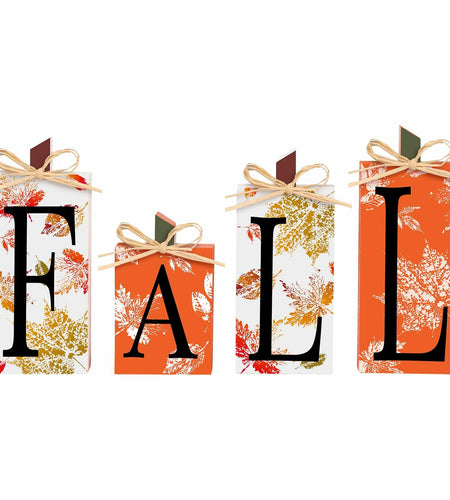 4 PCS Autumn Wood Sign Fall Decor Farmhouse Harvest Thanksgiving Indoor