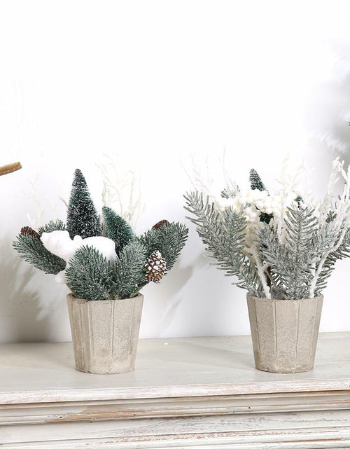 Load image into Gallery viewer, SUPREME 2PCS Mini Xmas Tree Tabletop Decor Artificial Indoor Holiday
