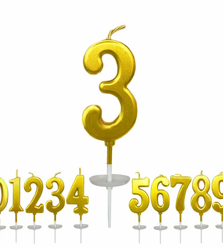 wusiyork Number 3 Birthday Candle Style A Single Unit Cake Decoration
