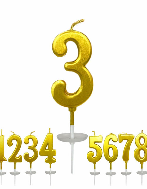 Load image into Gallery viewer, wusiyork Number 3 Birthday Candle Style A Single Unit Cake Decoration
