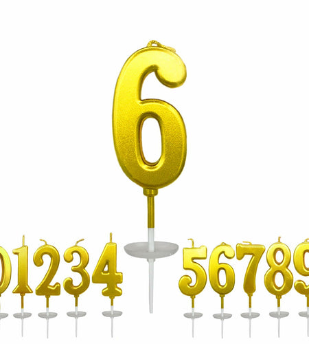 wusiyork Number 6 Birthday Candle Cake Decoration 1pc