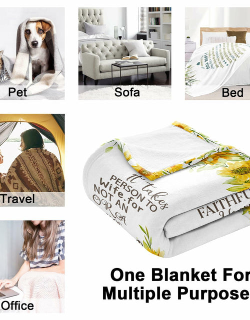 Load image into Gallery viewer, JTUOW Sunflower Blanket Pastor Appreciation Christian Gift 60x50
