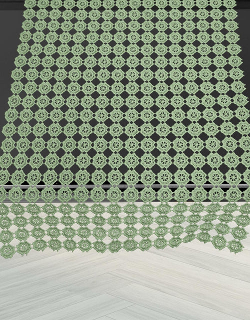 Load image into Gallery viewer, Elegant Comfort Table Runner Green Crochet Luxury Embroidery 16x20 Inch
