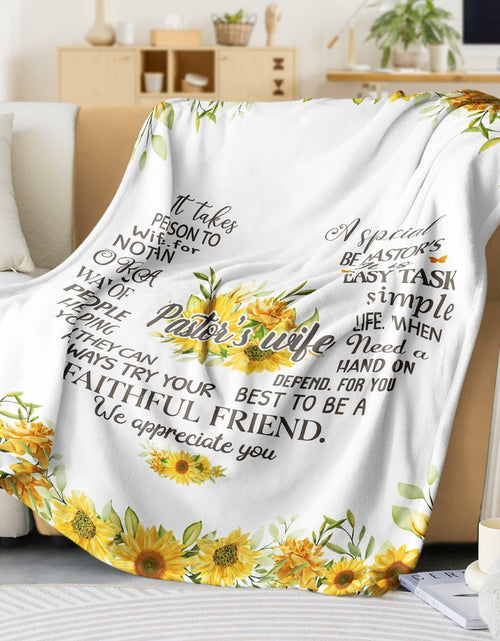 Load image into Gallery viewer, JTUOW Sunflower Blanket Pastor Appreciation Christian Gift 60x50
